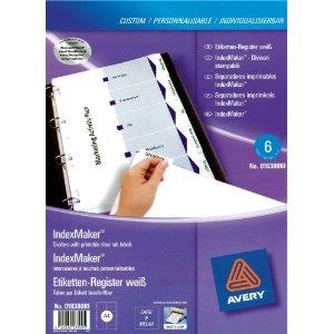 2040342 Avery  AVERY Index Maker Dividers White Tabs 5 